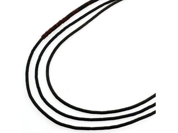 Trade Beads, Vinyl, Heishi, 3-4mm - Black (strand)