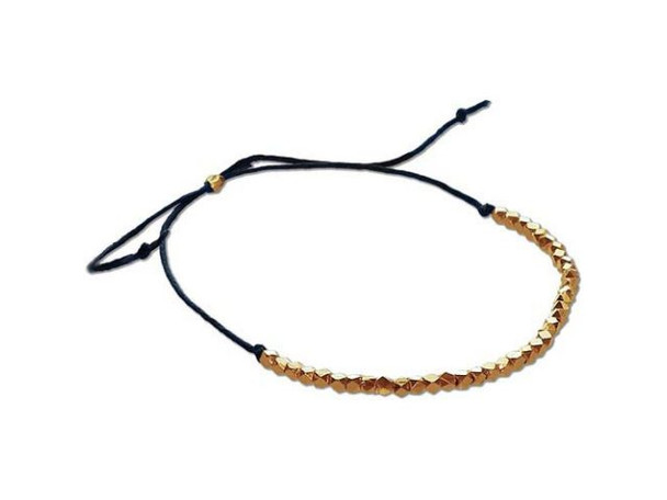 Antiqued Brass Plated Beads, Faceted Cube, 2.5mm (strand)