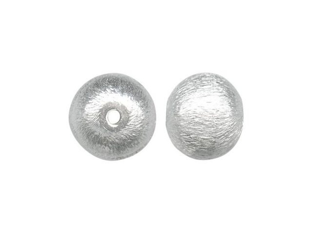 Silver Plated Metal Beads, Round, 10mm (strand)