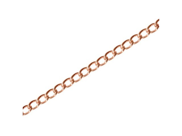 Raw Copper Curb Chain by the SPOOL