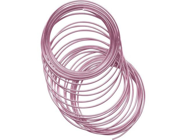 Aluminum Craft & Jewelry Wire, 2mm, 12 meters - Pink (Spool)