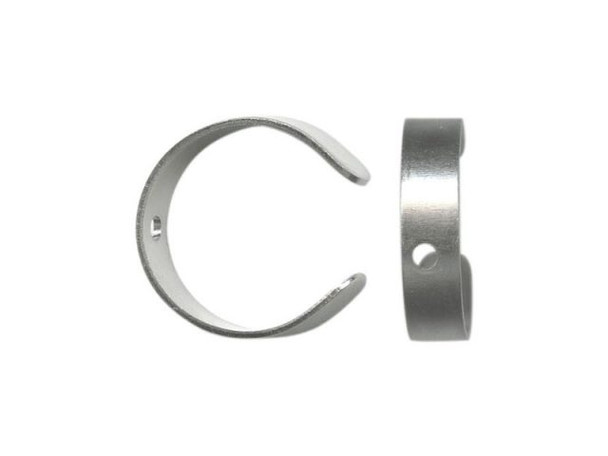White Plated Ear Cuff, 3mm, Plain (12 Pieces)