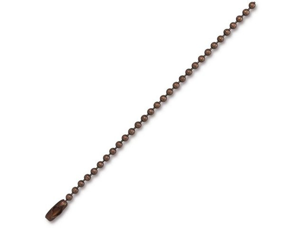 TierraCast Semi-Finished 2.4mm Ball Chain - Antiqued Copper Plated Stainless Steel (Each)