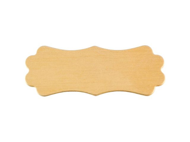 24ga Brass Stamping Blank, Fancy Plaque, 15x37mm (Each)