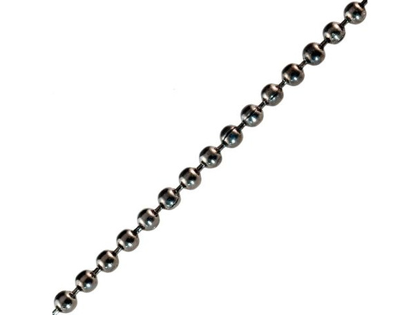 The platings on antiqued ball chain and accessories is not as durable as our typical platings. Just like items with a natural patina, normal wear will lighten the high points, while the crevices will remain dark. In order to keep the clasps dark, we recommend coating them with a spray lacquer sealer before wear.This style of chain by the foot is also available by the full spool.See Related Products links (below) for similar items and additional jewelry-making supplies that are often used with this item.