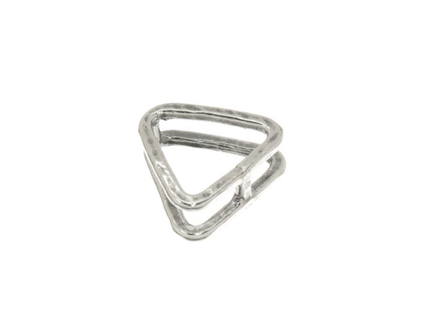 Sterling Silver 12mm Triangle Frame Link / Slider (Each)