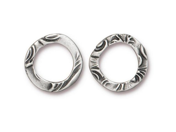 TierraCast Flora 5/8", 16mm, Ring Link,Antiqued Pewter Plated (Each)