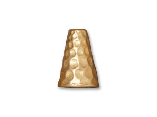 TierraCast Gold Plated Cone, Cast, Hammertone 13mm (Each)