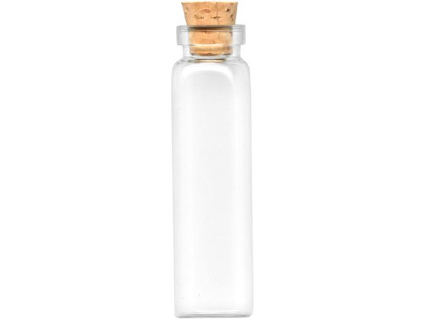 Bottle Charm, Glass Jar, 45x12mm (12 Pieces)
