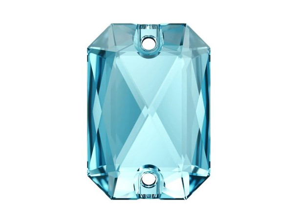 PRESTIGE 3252 Sew-on Emerald Cut, 20x14mm - Aquamarine (Each)