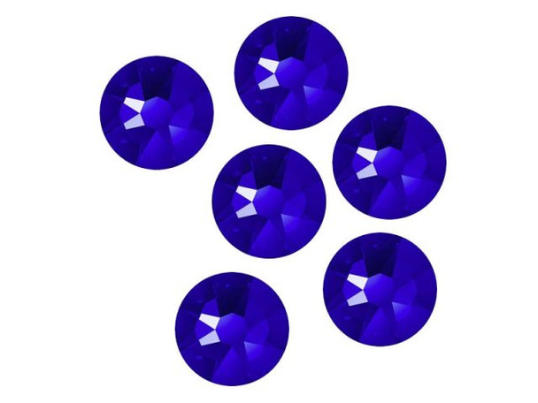 PRESTIGE 2088 Majestic Blue 34ss Xirius Rose Flatback Crystals, NHF (6 Pieces)
