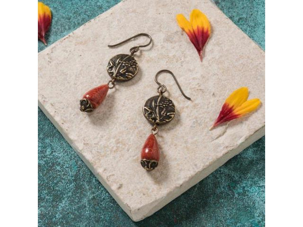 TierraCast 14mm Puffed Jardin Bead - Antiqued Pewter Plated (Each)