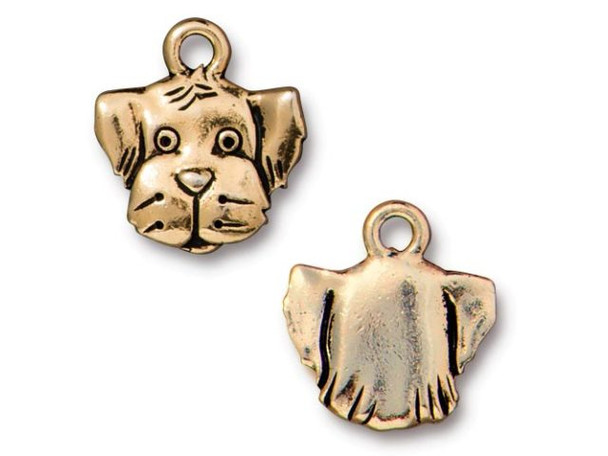 TierraCast Spot Charm - Antiqued Gold Plated (each)