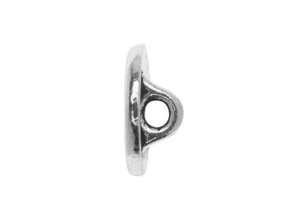 TierraCast Small Paw Button - Antiqued Silver Plated (Each)