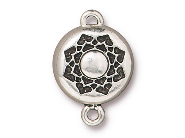 TierraCast Lotus Magnet Clasp - Antiqued Silver Plated (Each)