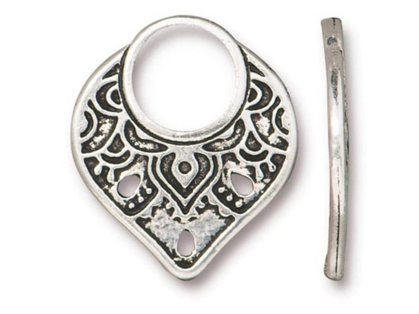 TierraCast Temple Ring Link - Antiqued Silver Plated (Each)