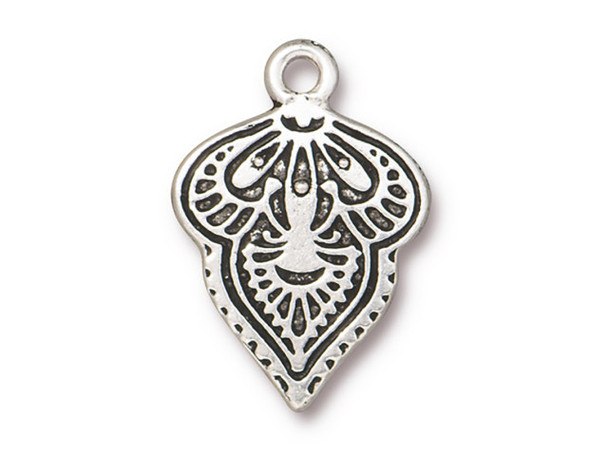 TierraCast Mehndi Charm - Antiqued Silver Plated (Each)
