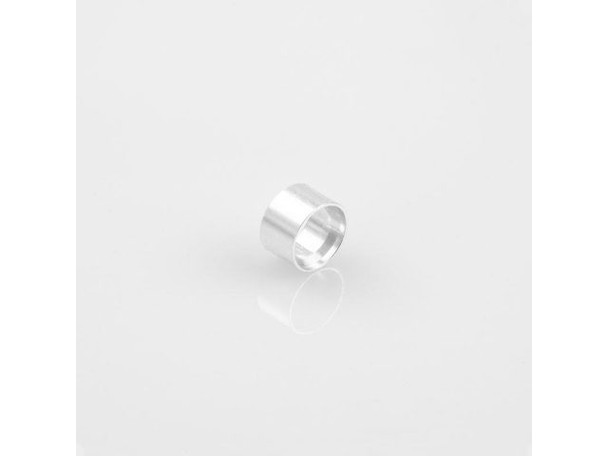 Sterling Silver Open Back Tube Setting for 4mm Stone, 2.8mm High (Each)