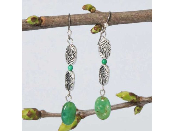 TierraCast 13mm Botanical Bead - Antiqued Silver Plated (Each)