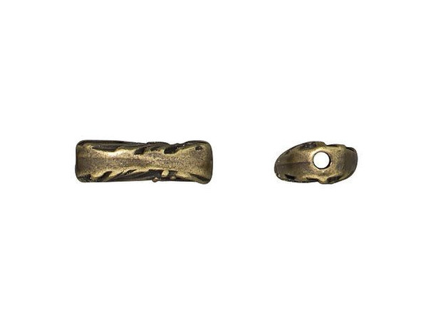 TierraCast 13mm Botanical Bead - Antiqued Brass Plated (Each)
