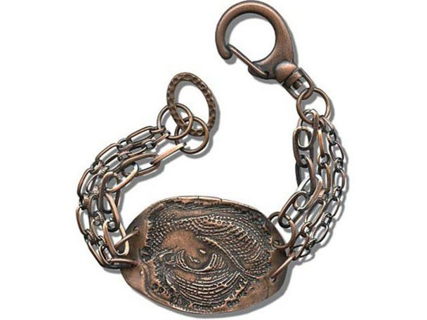 Antiqued Copper Plated Swivel Clip, Auto Close, Teardrop, 33x20mm (12 Pieces)