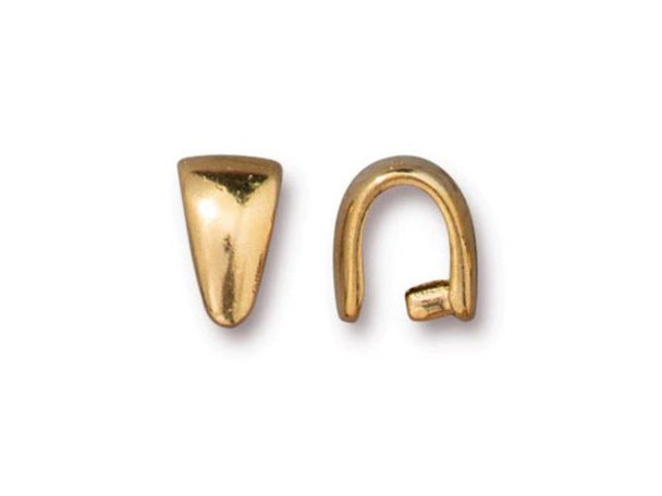 TierraCast Smooth Pinch Bail - Gold Plated (Each)