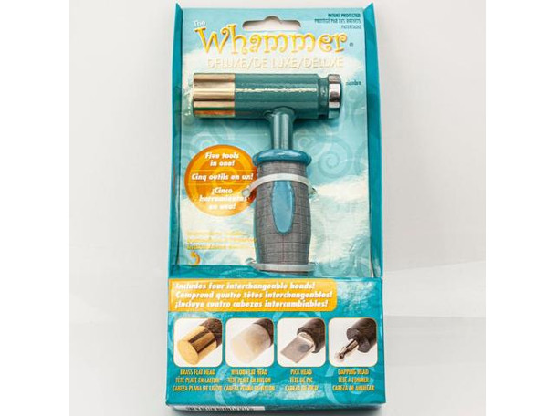 Looking to take your jewelry making to the next level? The Whammer Deluxe by The Beadsmith is the tool you need! This 5-in-1 hammer, designed by jewelry expert Linda Jones, is a game-changer for both wire and silversmithing. With a polished convex steel face and four interchangeable heads (nylon, brass, steel dapping, and steel pick), the Whammer Deluxe can flatten, spread, and work harden your precious metals with ease. Plus, with its ergonomic handle, you can work on your projects for hours without any discomfort. Get your hands on the Whammer Deluxe and unleash your creativity today!