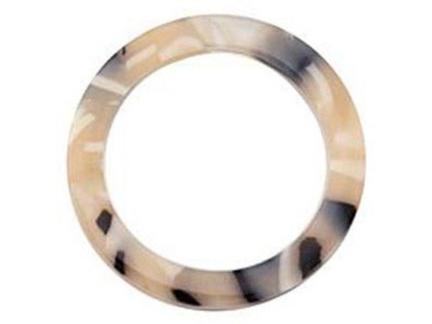 Acetate Round Washer, 24mm - Black Pearl (Each)