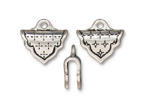 TierraCast Marrakesh Crimp End - Antiqued Silver Plated (Each)