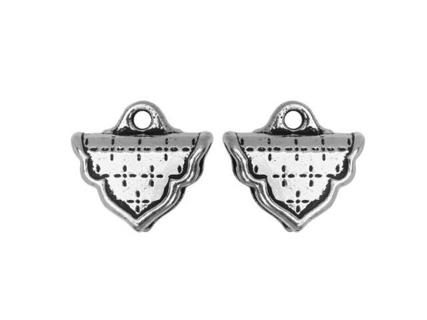 TierraCast Marrakesh Crimp End - Antiqued Silver Plated (Each)