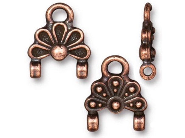 TierraCast Oasis Stitch-In Link - Antiqued Copper Plated (Each)
