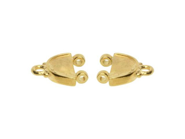 TierraCast Hammertone Stitch-In Link - Gold Plated (Each)