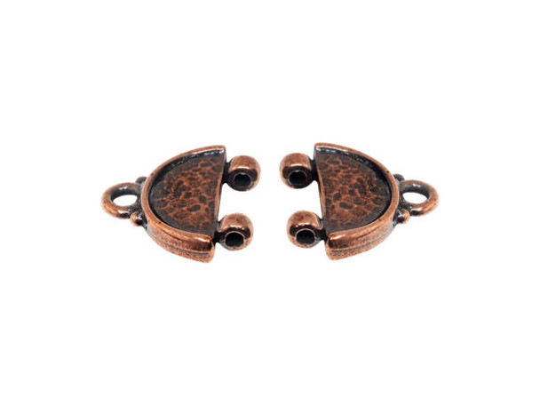 TierraCast Hammertone Stitch-In Link - Antiqued Copper Plated (Each)