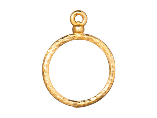 TierraCast 18mm Stitch-Around Hoop - Gold Plated (Each)