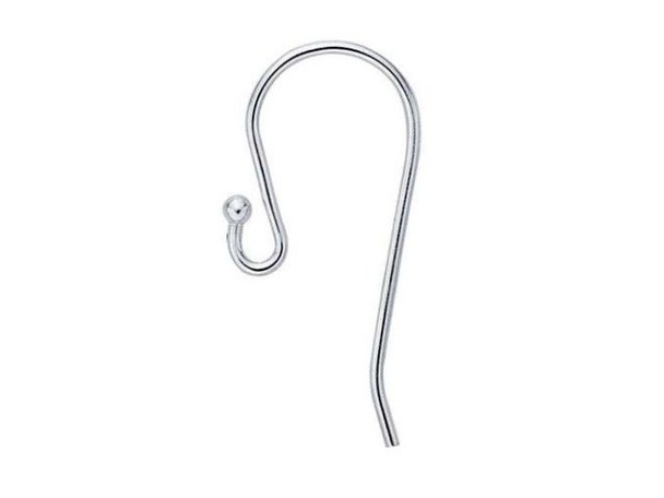 Ball-End Argentium Silver French Hook Earring Wires (pair)
