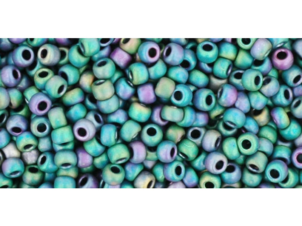 TOHO Glass Seed Bead, Size 11, 2.1mm, Matte-Color Iris - Teal (Tube) TOHO Glass Seed Bead, Size 11, 2.1mm, Matte-Color Iris - Teal (Tube)