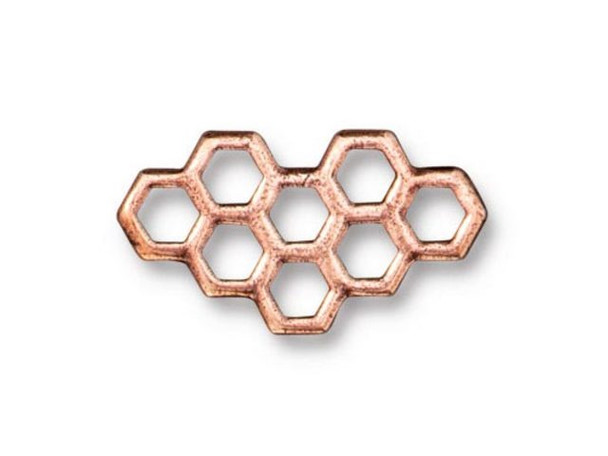 TierraCast Honeycomb Link - Antiqued Copper Plated (Each)
