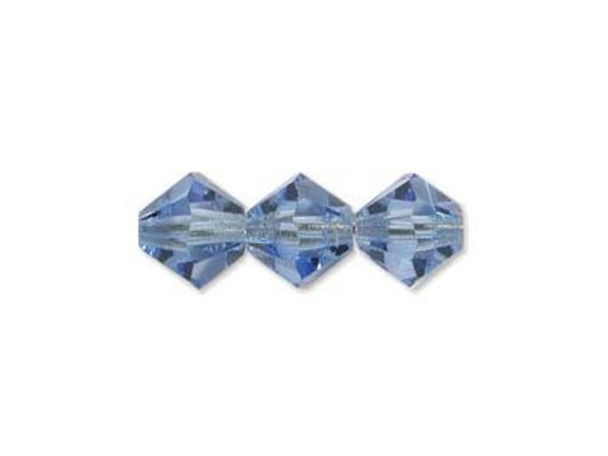Preciosa Crystal Bicone Bead, 6mm - Light Sapphire (72 pcs)