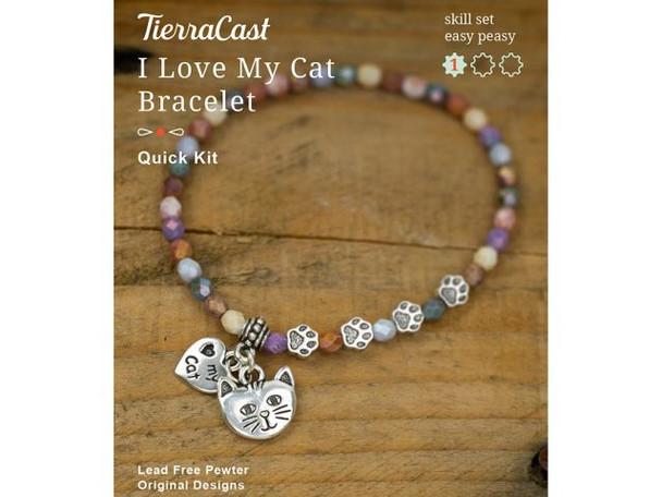 TierraCast Paw Bead - Antiqued Silver Plated (Each)