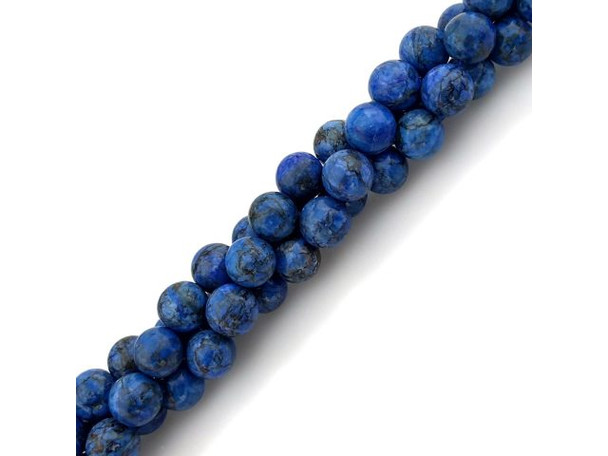 Crazy Lace Calcite 10mm Round Gemstone Beads, Blue (strand)