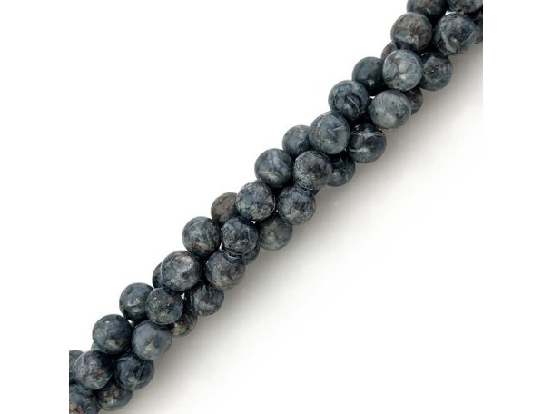 Crazy Lace Calcite 10mm Round Gemstone Beads, Grey - #21-880-955