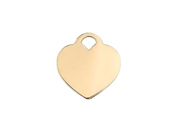 14kt Gold-Filled 12mm Heart Charm, 24-gauge (Each)
