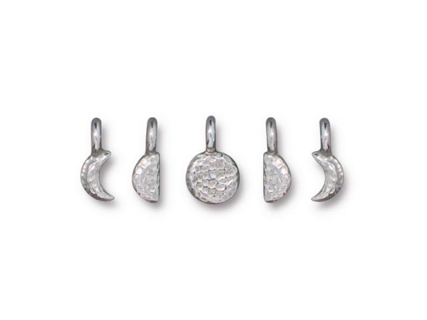 TierraCast Moon Phases Charm Set - Silver Plated (set)