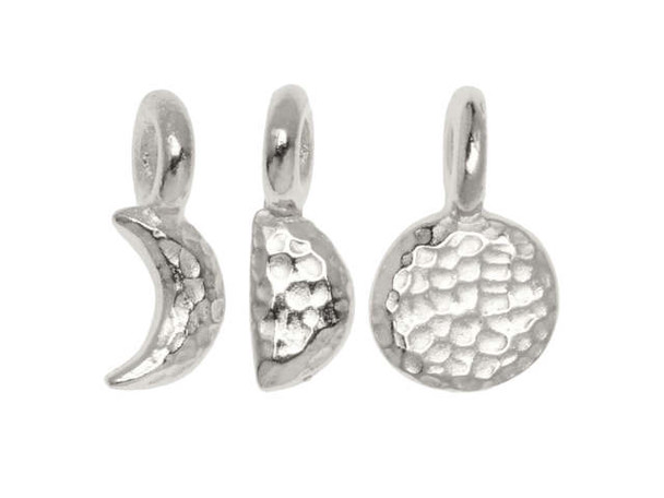 TierraCast Moon Phases Charm Set - Silver Plated (set)