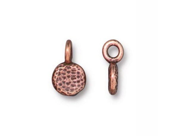 TierraCast Full Moon Charm - Antiqued Copper Plated (Each)