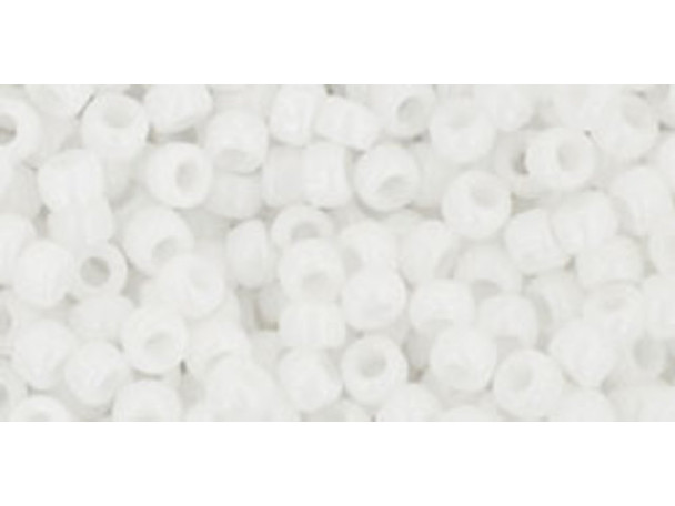 TOHO Glass Seed Bead, Size 8, 3mm, Opaque White (Tube) TOHO Glass Seed Bead, Size 8, 3mm, Opaque White (Tube)