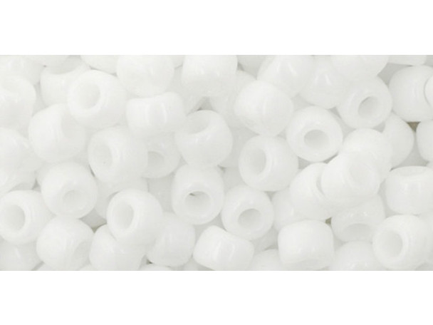TOHO Glass Seed Bead, Size 6, Opaque White (Tube)