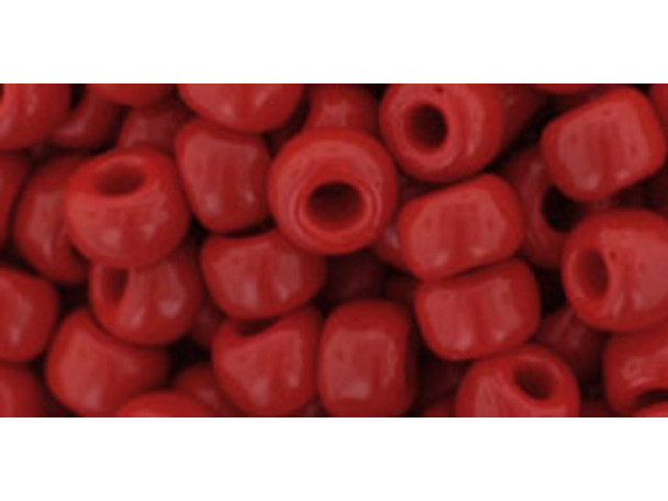 TOHO Glass Seed Bead, Size 3, Opaque Pepper Red (Tube)