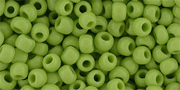 TOHO Glass Seed Bead, Size 3, Opaque Sour Apple (tube)