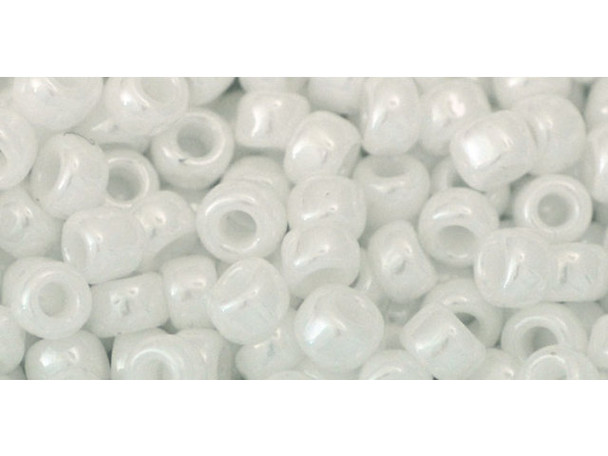 TOHO Glass Seed Bead, Size 6, Opaque-Lustered White (Tube)
